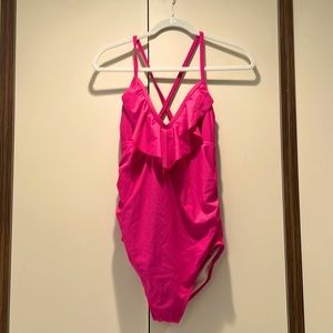 NWT Xhilaration Pink Maternity Swimsuit Sz Sm